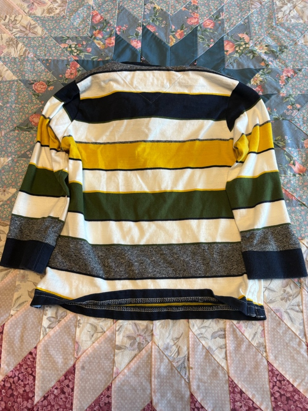Mayoral Striped Rugby Shirt – Yellow, Green & Navy - Picture 4 of 4